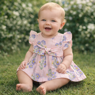 Φορεματάκι, Βαμβακερό, μώβ, Purple flower dress 722783