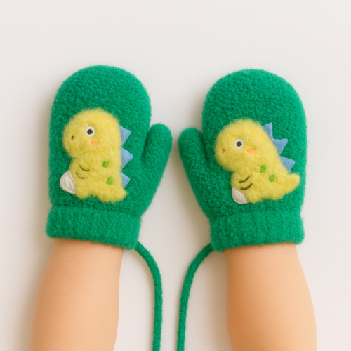 Βρεφικά γαντάκια μάλινα με κορδόνι Winter gloves 85571